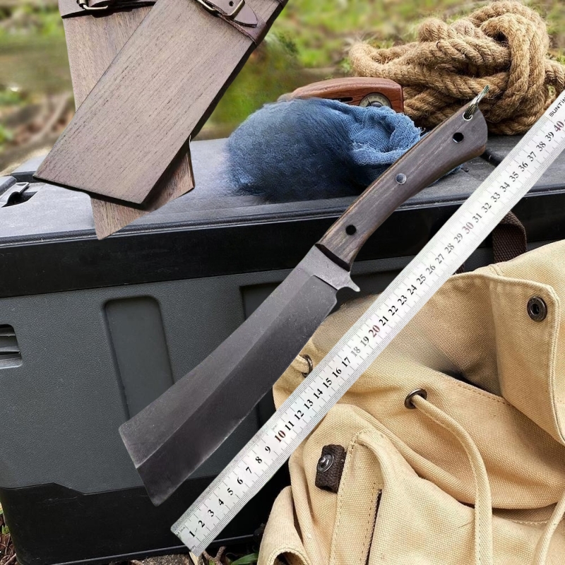 川实 高硬度锻打家用户外砍柴刀多功能刀具 已开刃 2-28