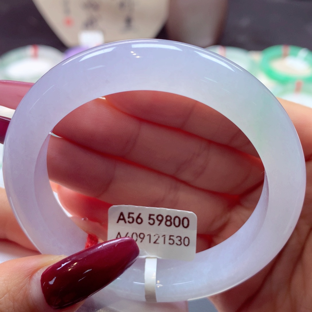 翡翠手镯未镶嵌泥鳅背3号66