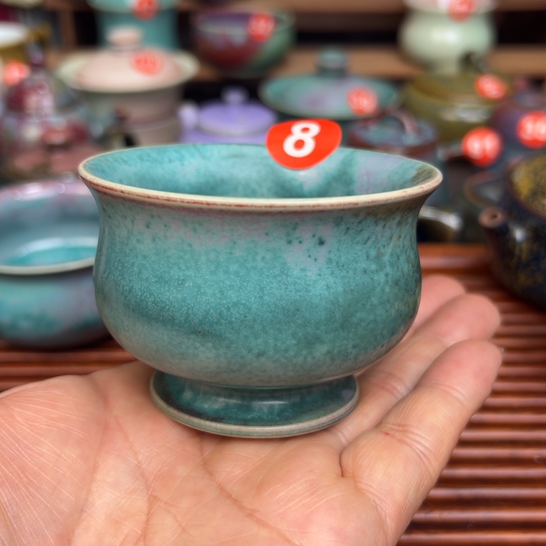 手工制作钧窑茶器