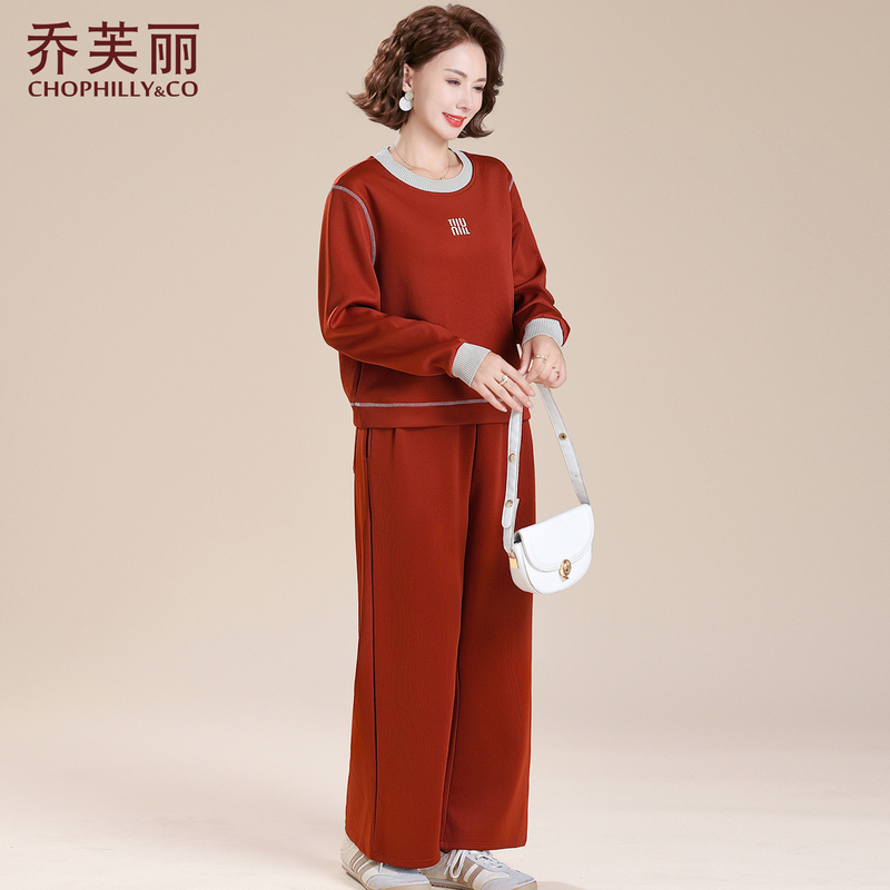 妈妈秋装卫衣套装时尚气质2025新款中老年运动服女春秋休闲两件套