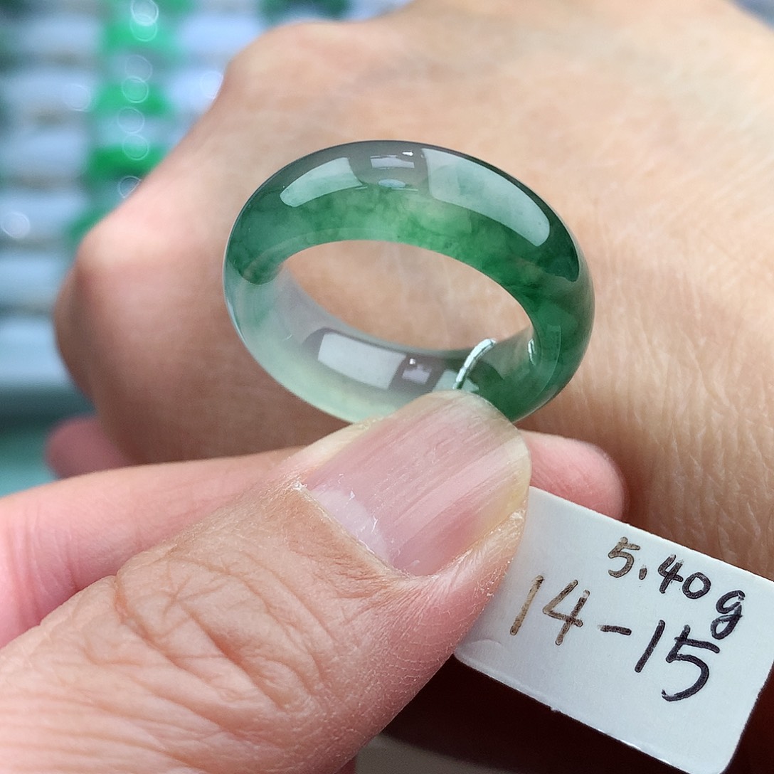 未镶嵌戒指翡翠14-15号