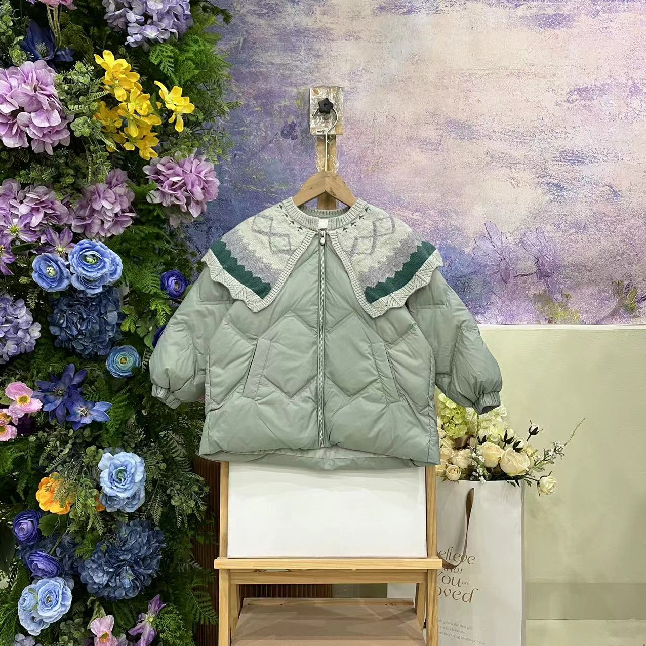 587G绿鹅绒服3738