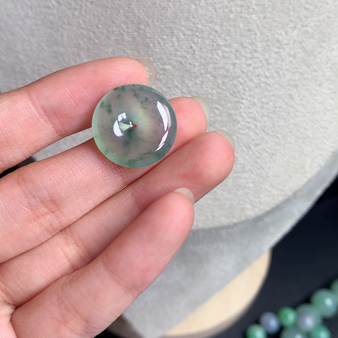 翡翠裸石缅甸天然A货翡翠冰种平安扣