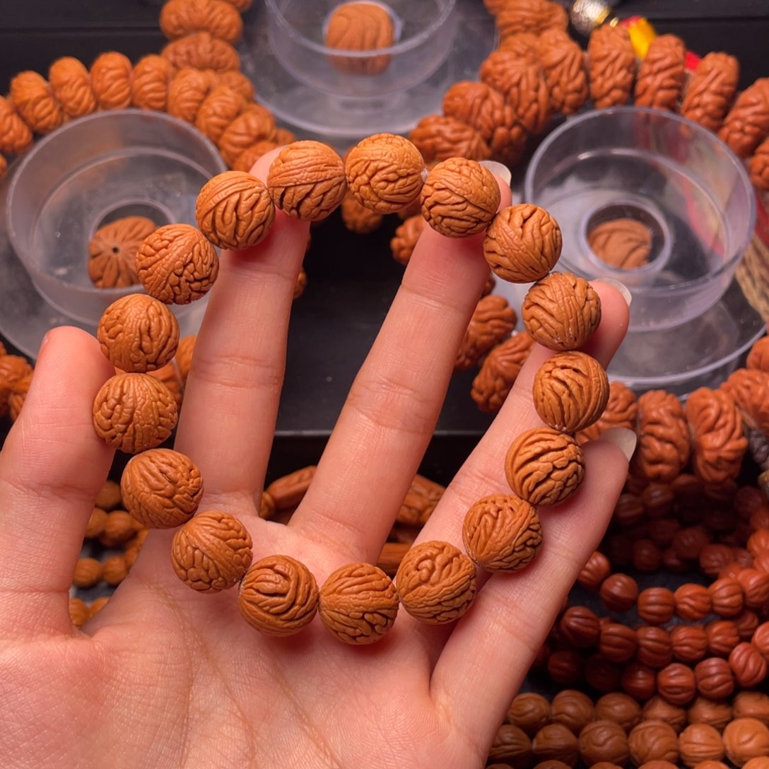 木质类秦岭核桃密纹绣球