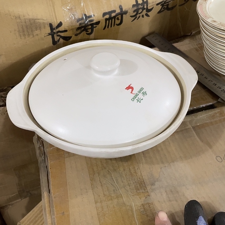 瓷片老粗瓷煲仔饭砂锅一个