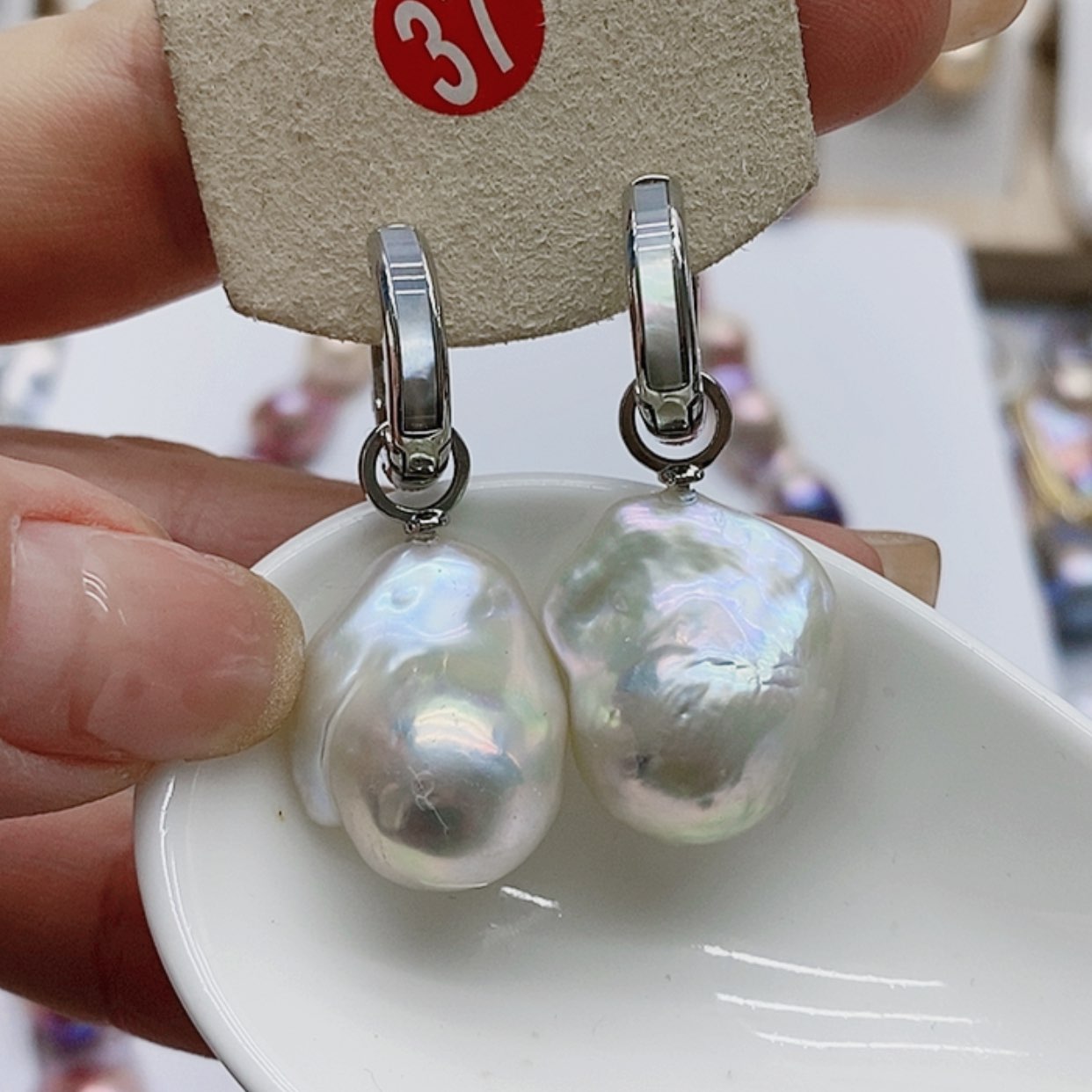 【闪购商品】淡水珍珠耳饰银S925镶嵌