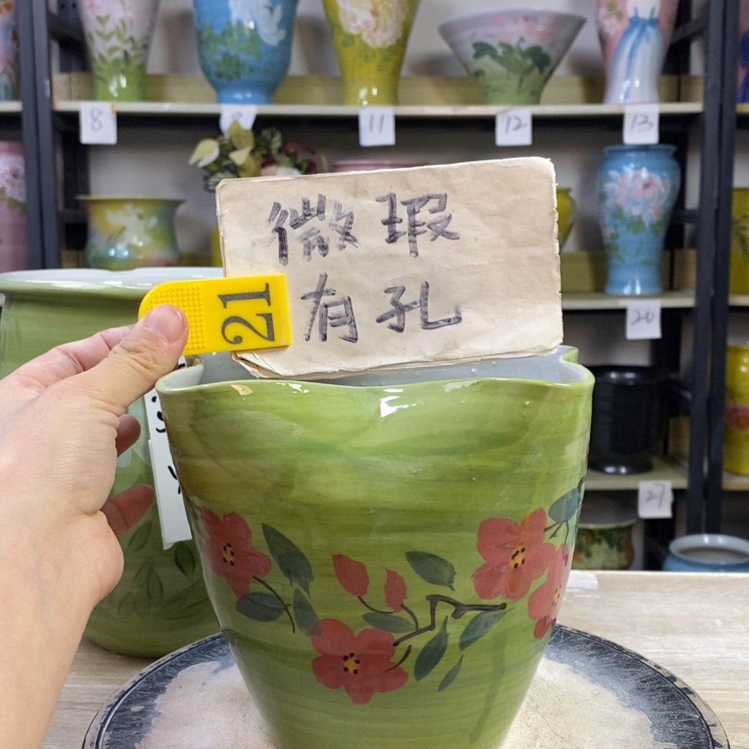 景德镇手工手绘陶瓷花盆