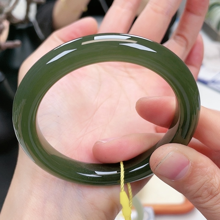 和田玉手镯5455未镶嵌