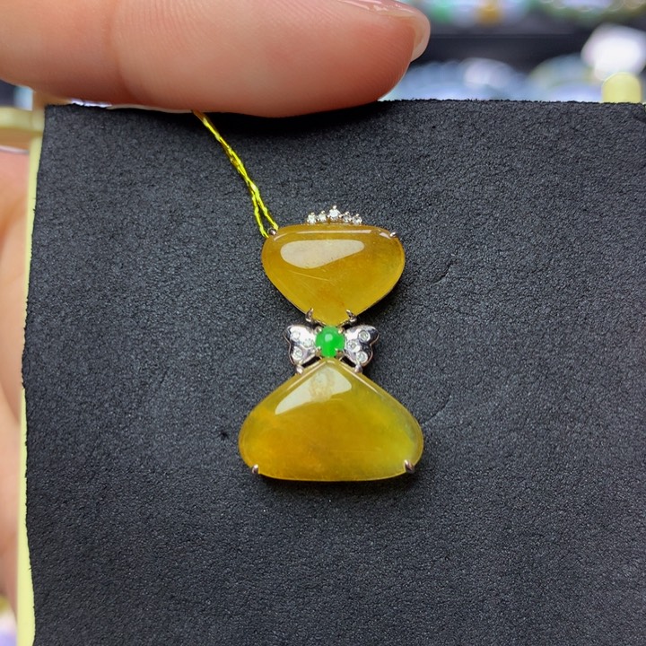 翡翠手链18K金镶嵌翡翠