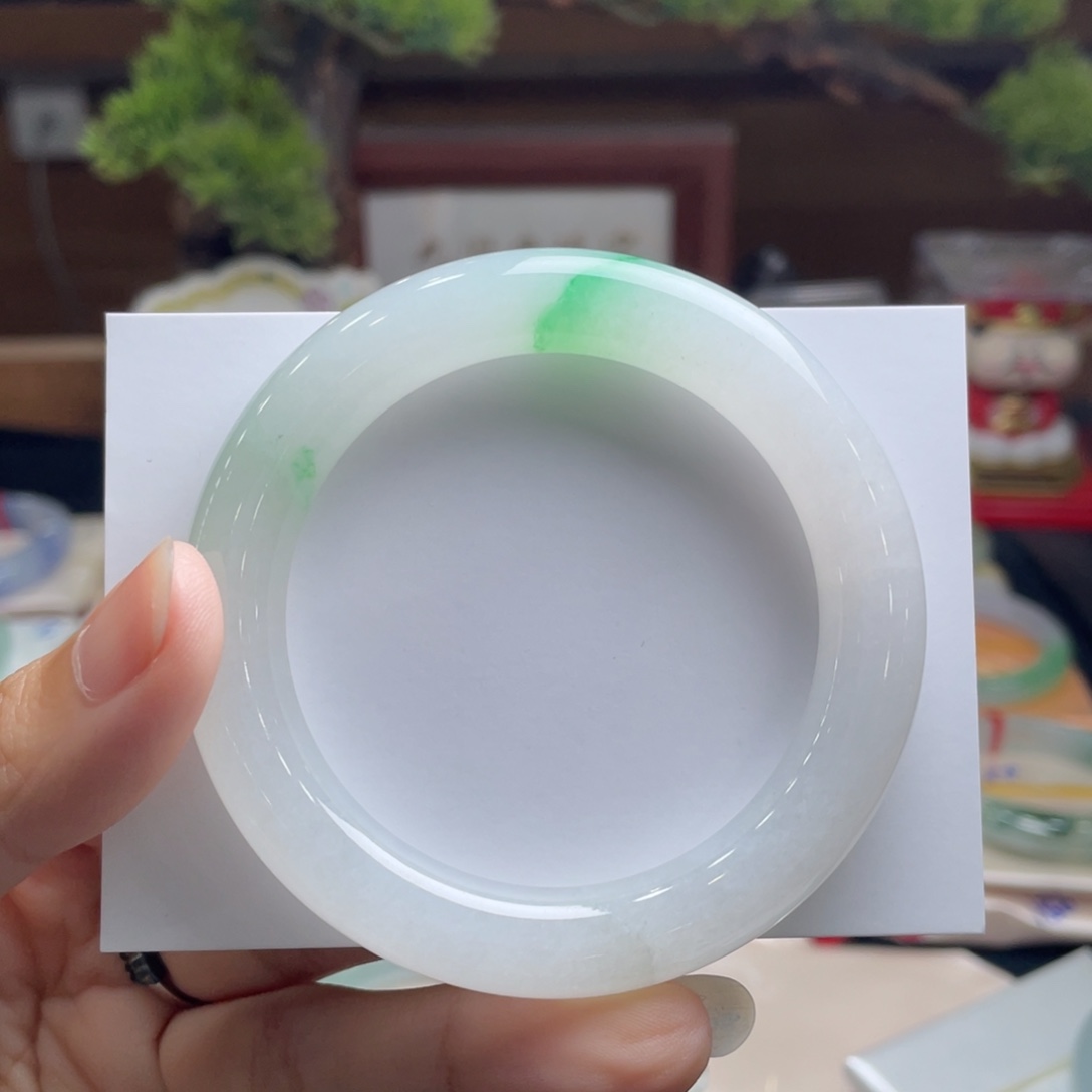 翡翠未镶嵌手镯53圆条