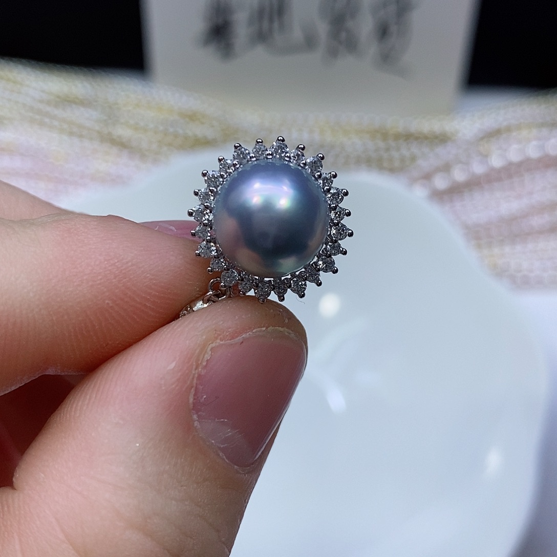 海水珍珠颈饰银S925镶嵌