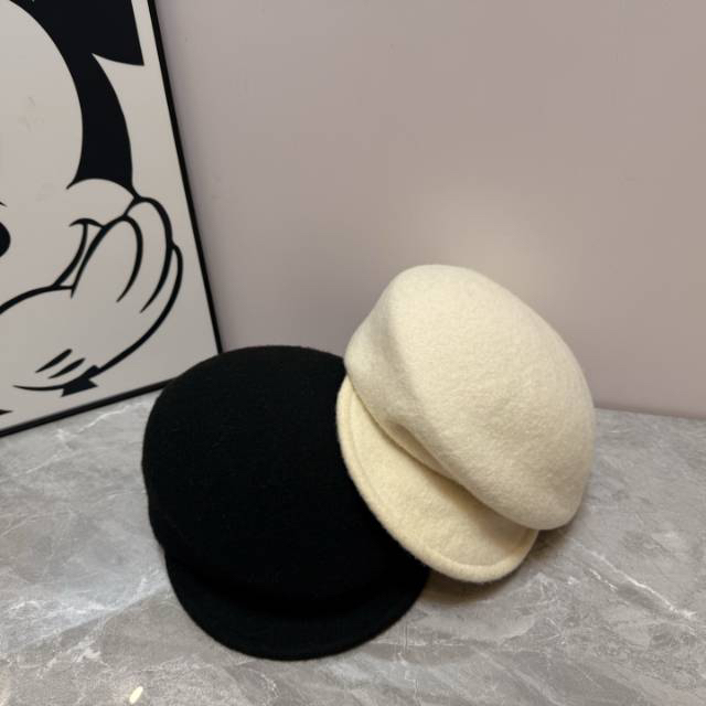 日系复古羊毛贝雷帽女秋冬显脸小舒适百搭