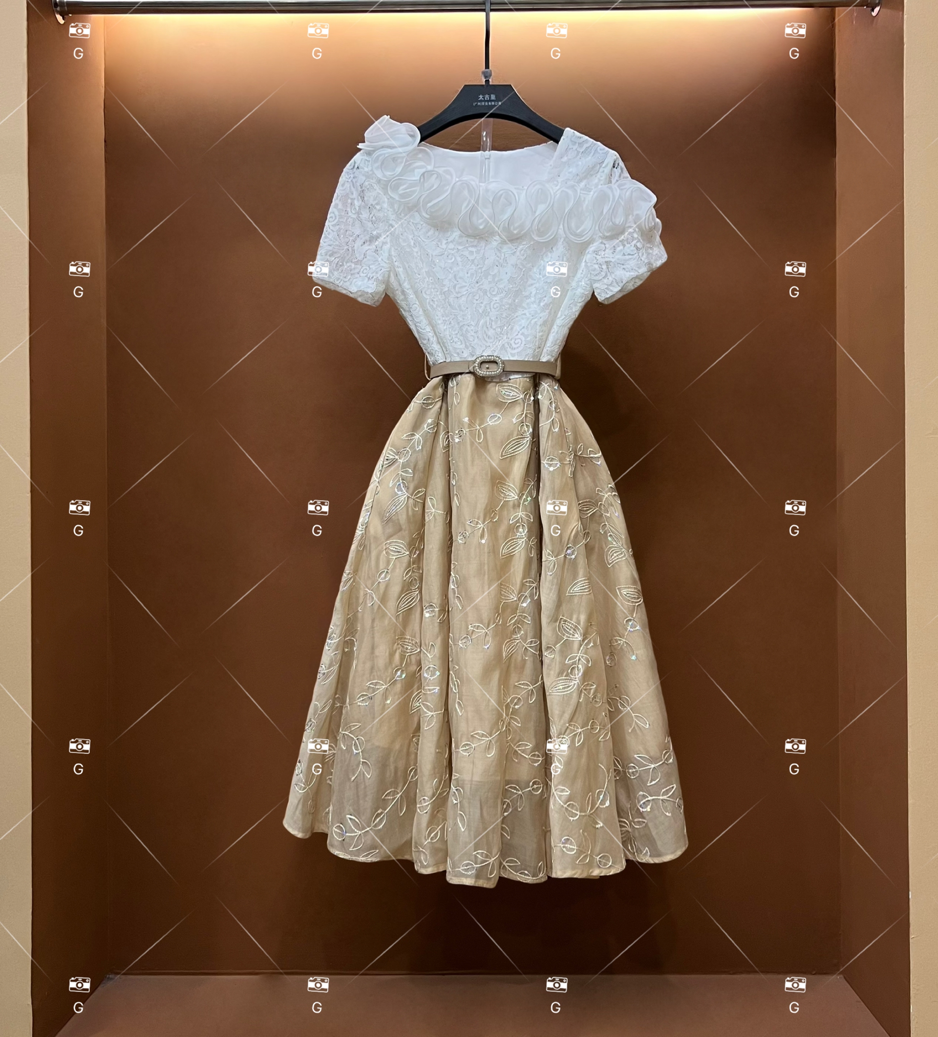 【M】春夏丨设计师轻奢法式印花女士连衣裙 GS-56001