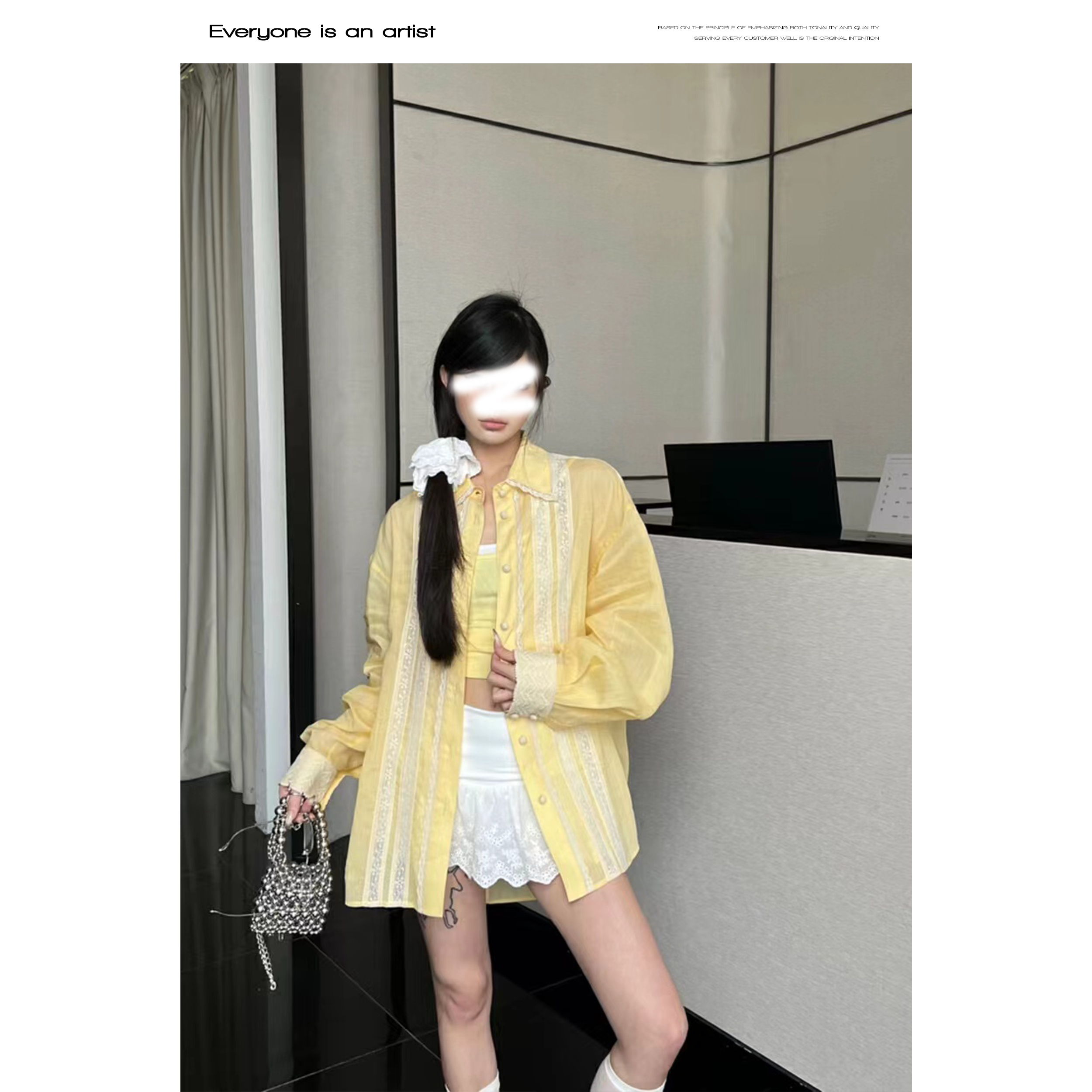 61885春夏新款欧若风甜美蕾丝衬衫