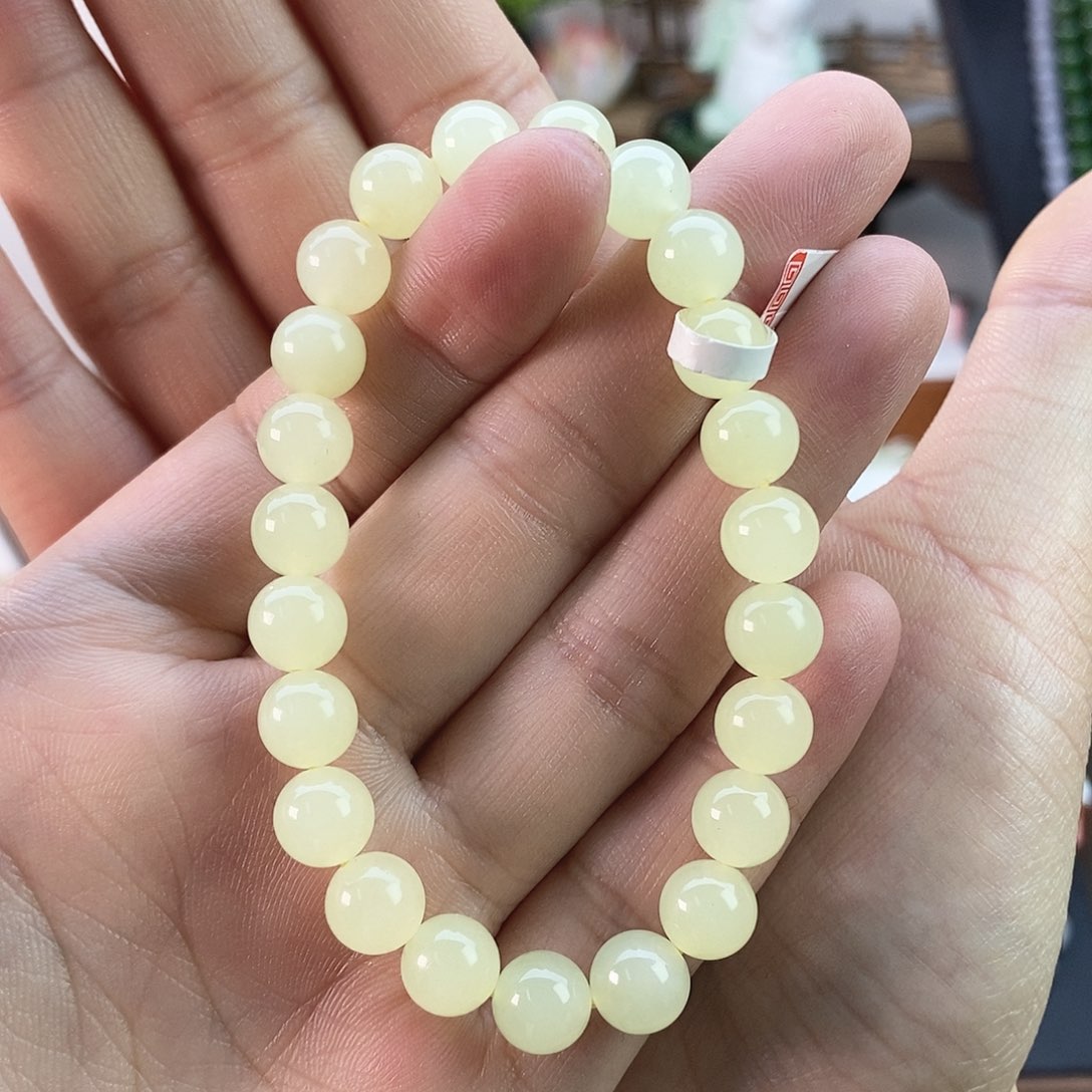 和田玉手串卡8未镶嵌