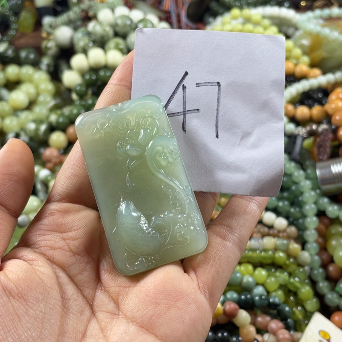 未镶嵌蛇纹石玉手链