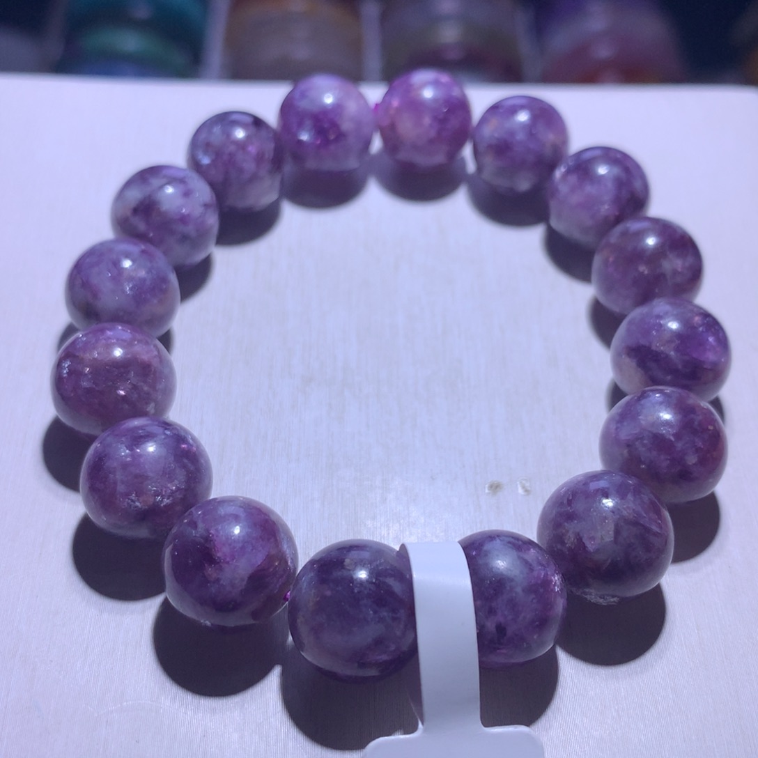 水晶手串银S925镶嵌紫祖母13.3m