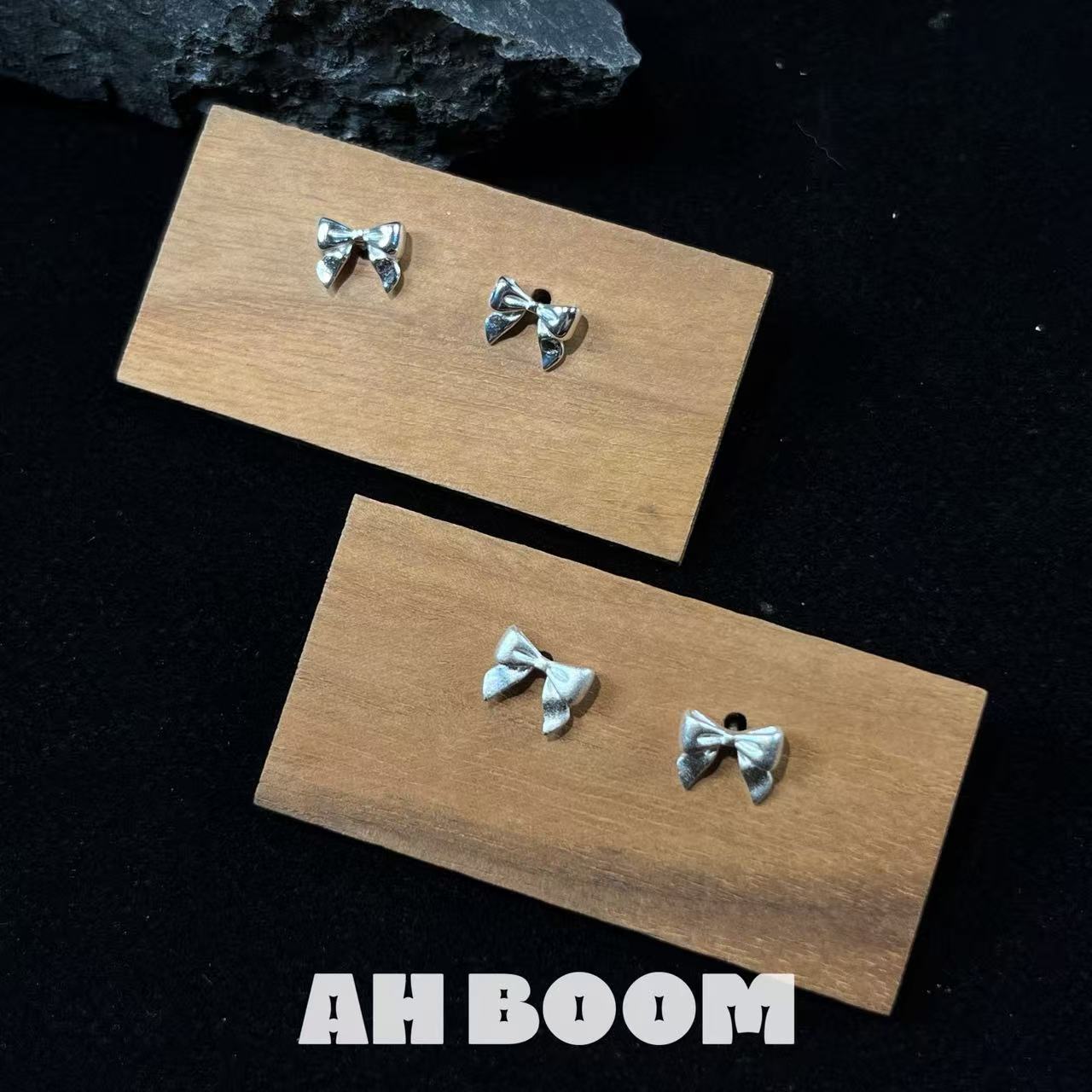 925银银制品 【蝴蝶结耳钉】轻奢小众时尚个性百搭简约气质耳钉Z204