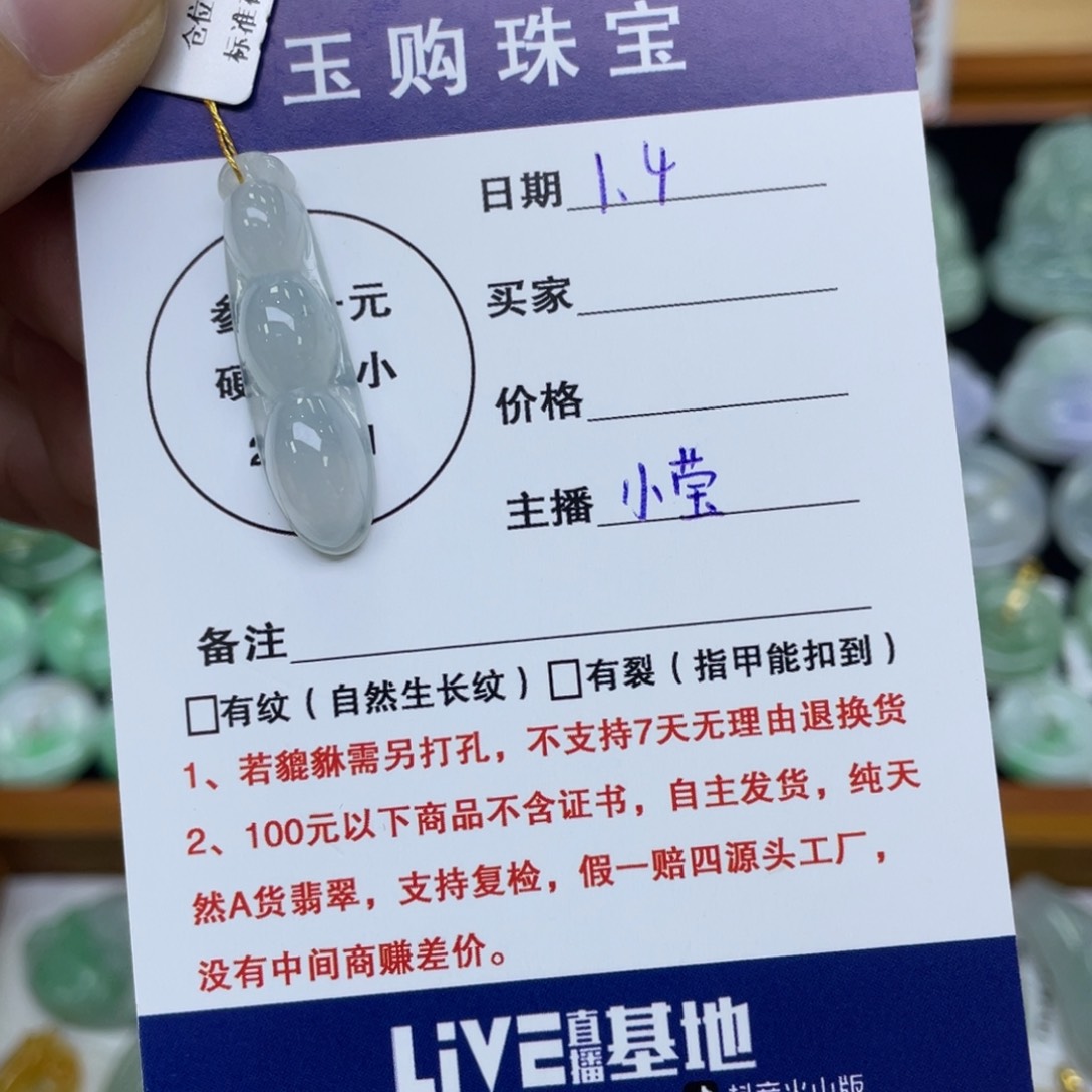 颈饰未镶嵌翡翠福豆