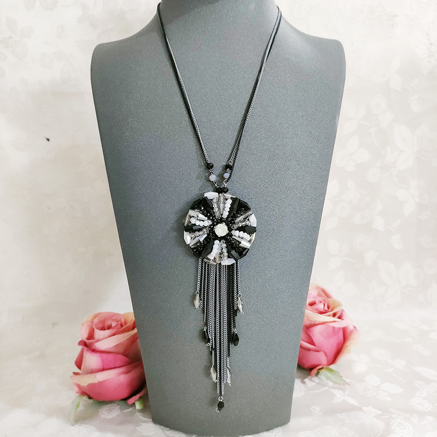 铜合金项链 民族风夸张项链波西米亚凤复古纯手工首饰2383