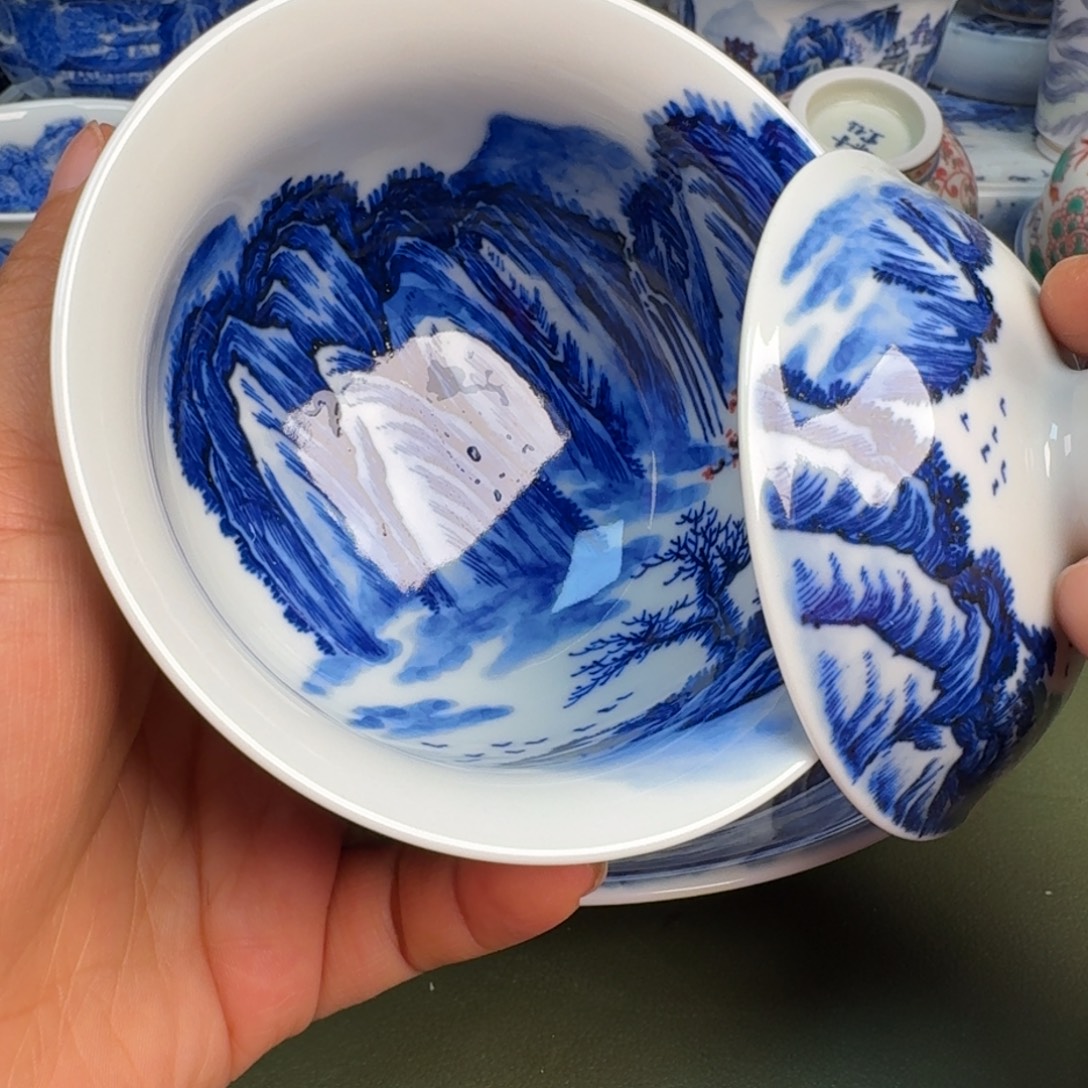 瓷景德镇纯手绘茶具圆圆269