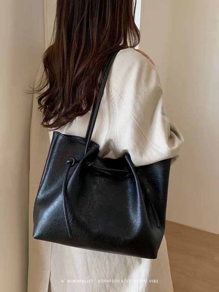 【HAOBAG】简约纯色通勤包包休闲百搭女包