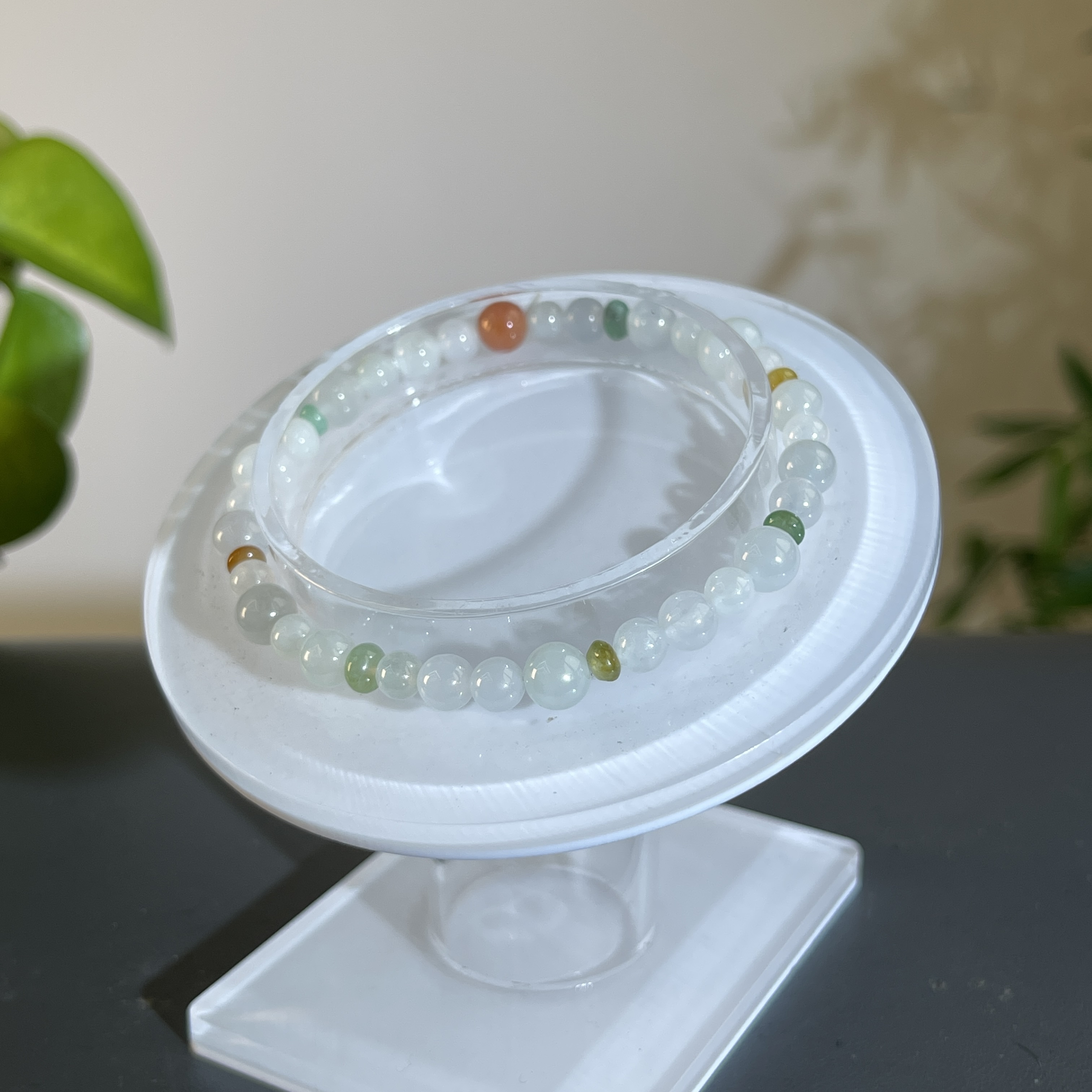 JXW20-08 天然缅甸A货翡翠  翡翠手串