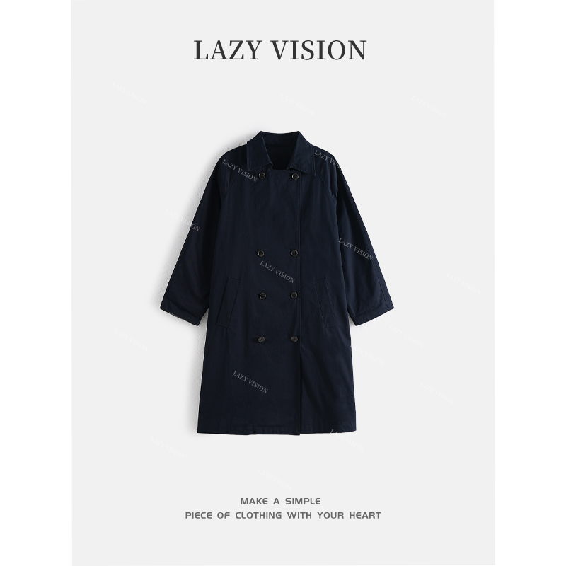 LAZYVISION百搭休闲女士中长款风衣ZMD-32282小小