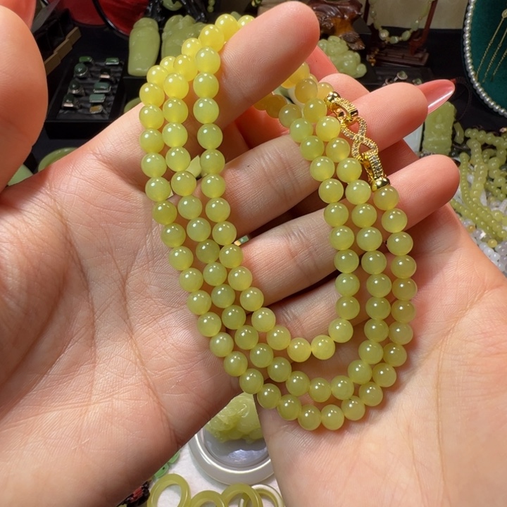 和田玉（黄玉）颈饰未镶嵌