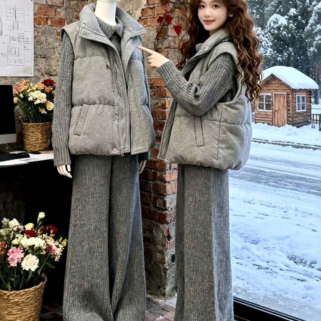 2025超火冬装一整套装女大码胖mm超好看背心小众炸街高级感女装