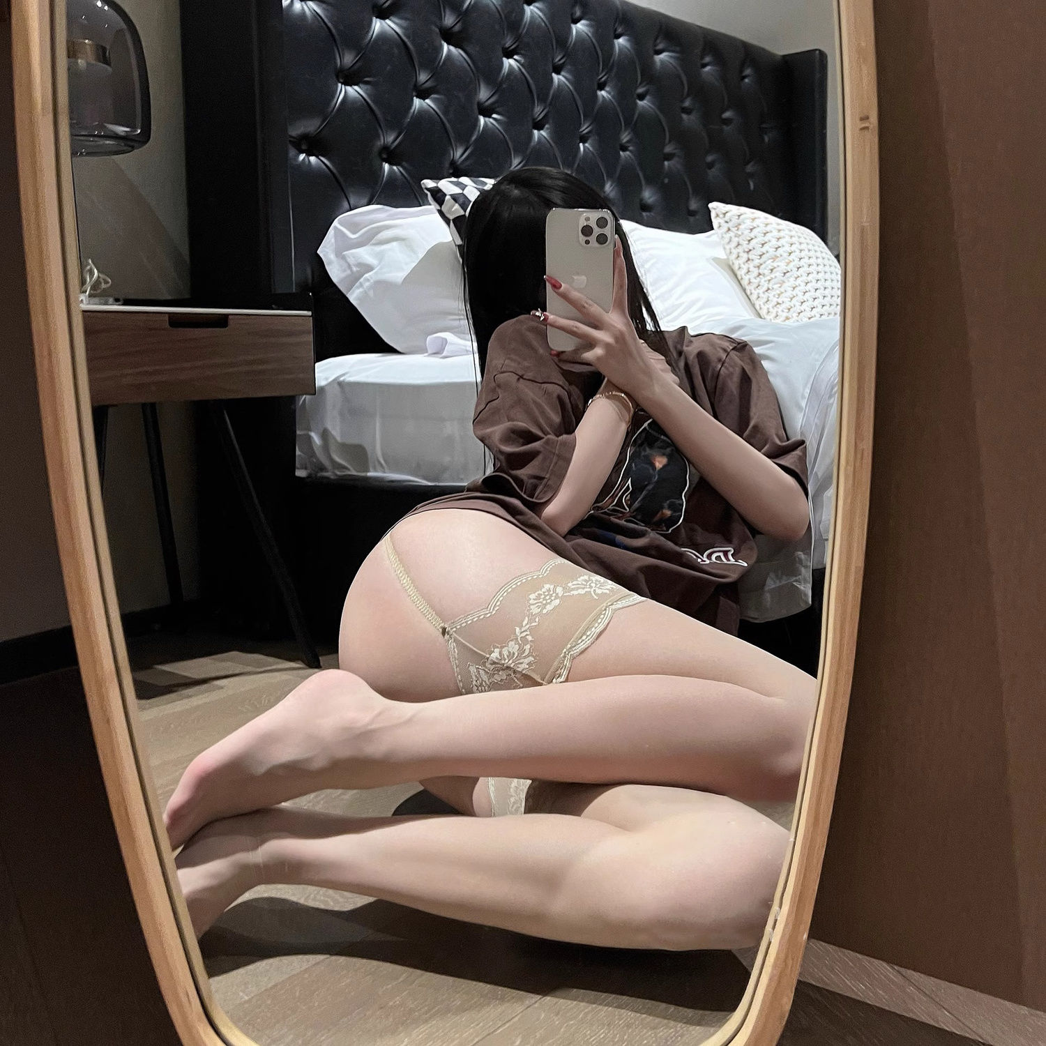 保密发货性感蕾丝花边黑白一体式吊带丝袜美腿情调长筒袜情侣白丝