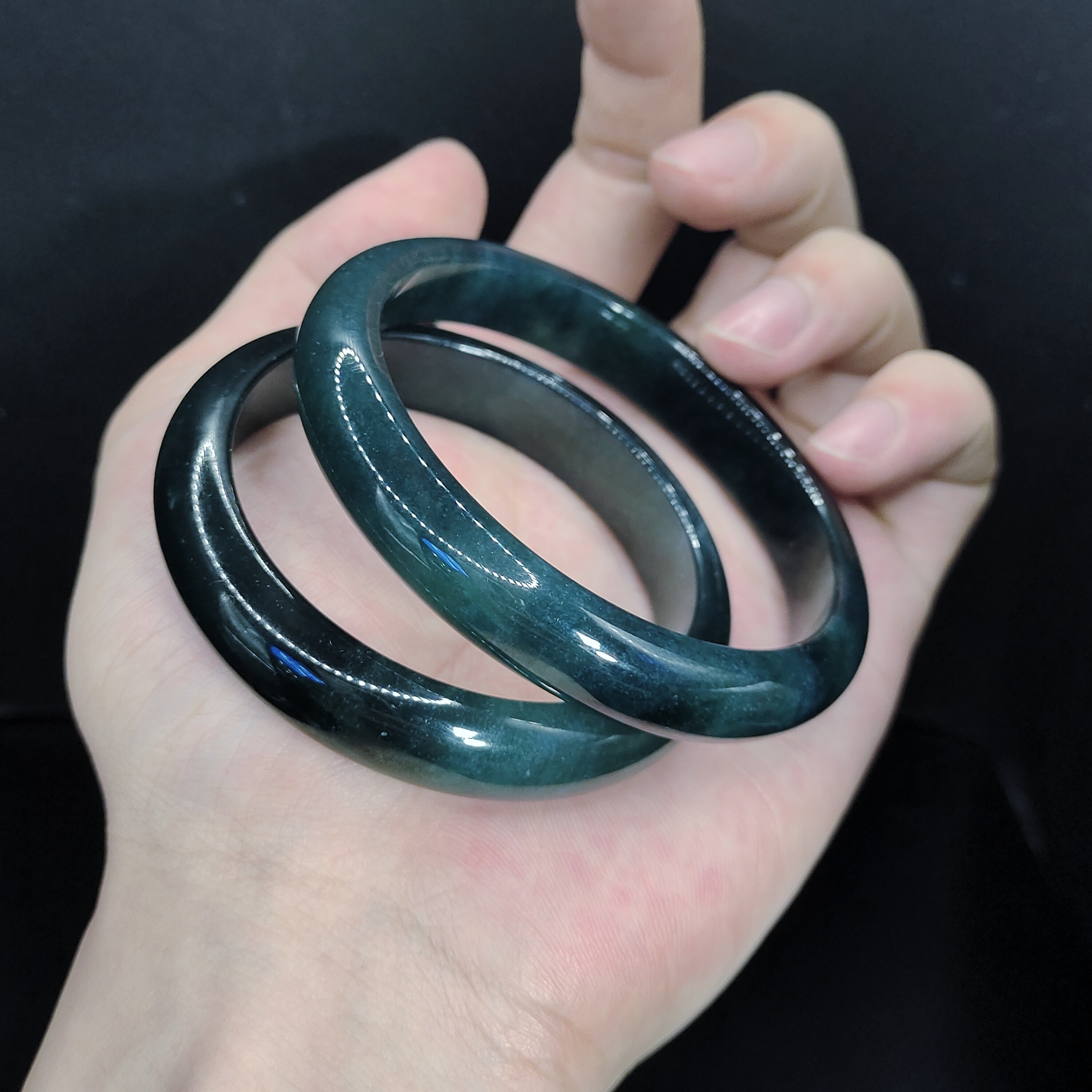 【老三珠宝】翡翠宽条手镯S16【多样性发其一】圈口53-64mm