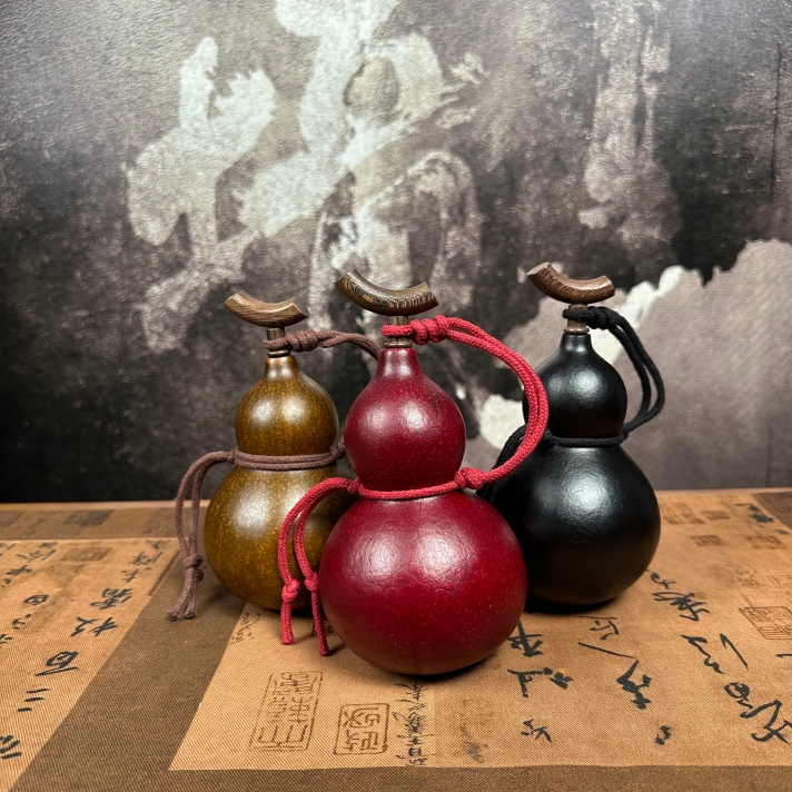 师姐甄选精品大漆酒葫芦（五颜六色随缘发）