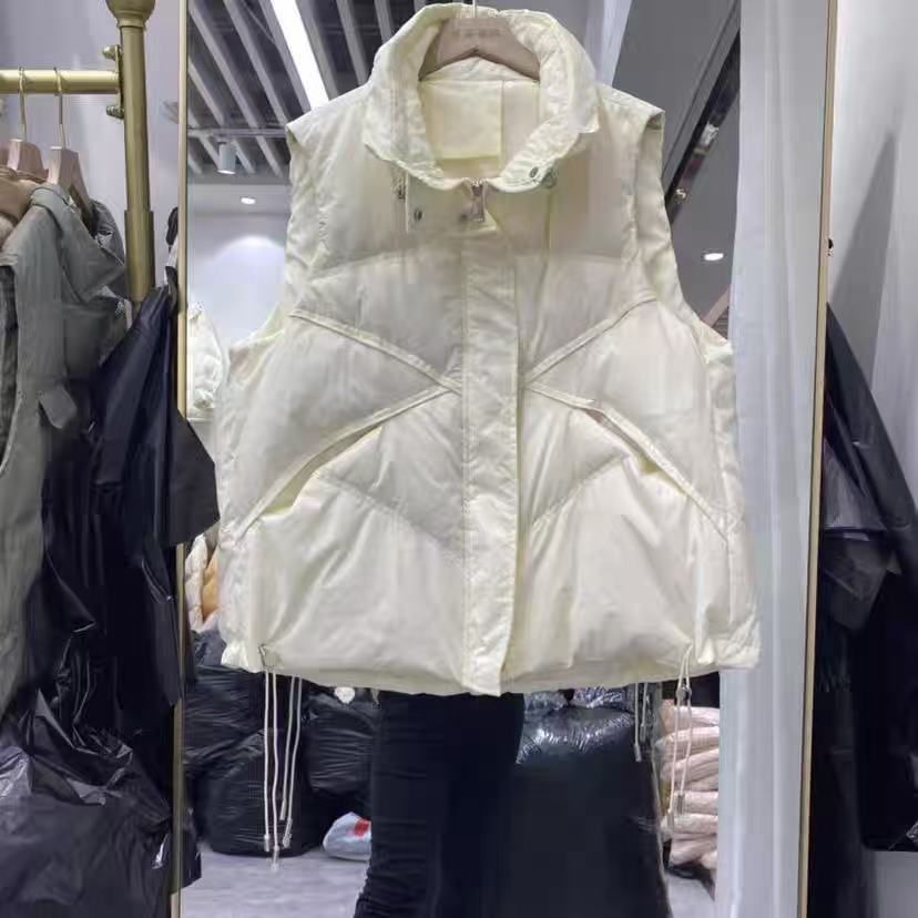 徐心橙---【小简简】韩版时尚休闲秋冬轻薄马甲外套抽绳马夹