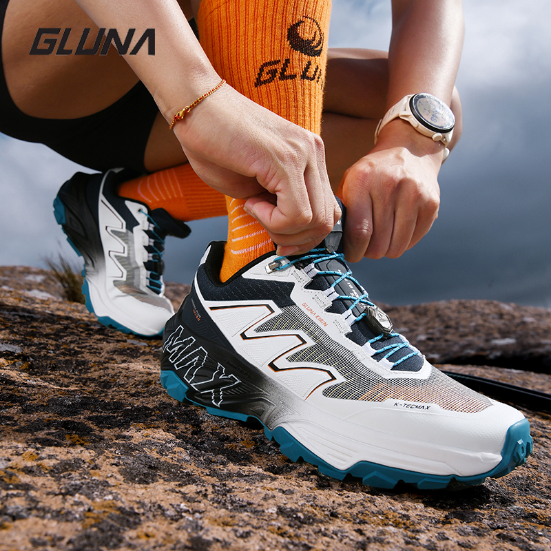 GLUNA【麒麟5.0MAX逐光】哥鲁纳越野跑鞋透气跑鞋 防滑耐磨轻徒步鞋