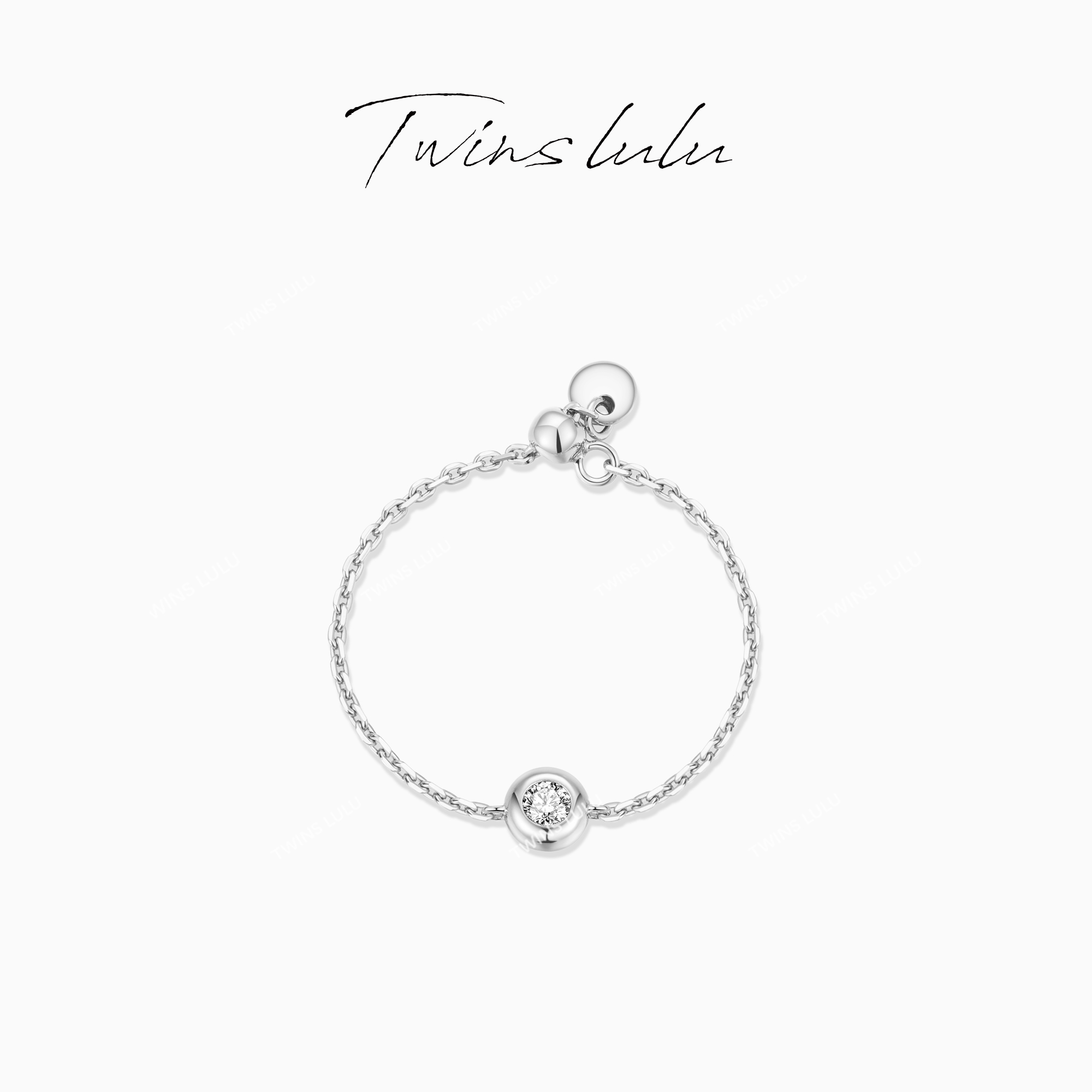 TWINS LULU 925银镀K金新品小众首饰高级感链条戒指女TSS7979