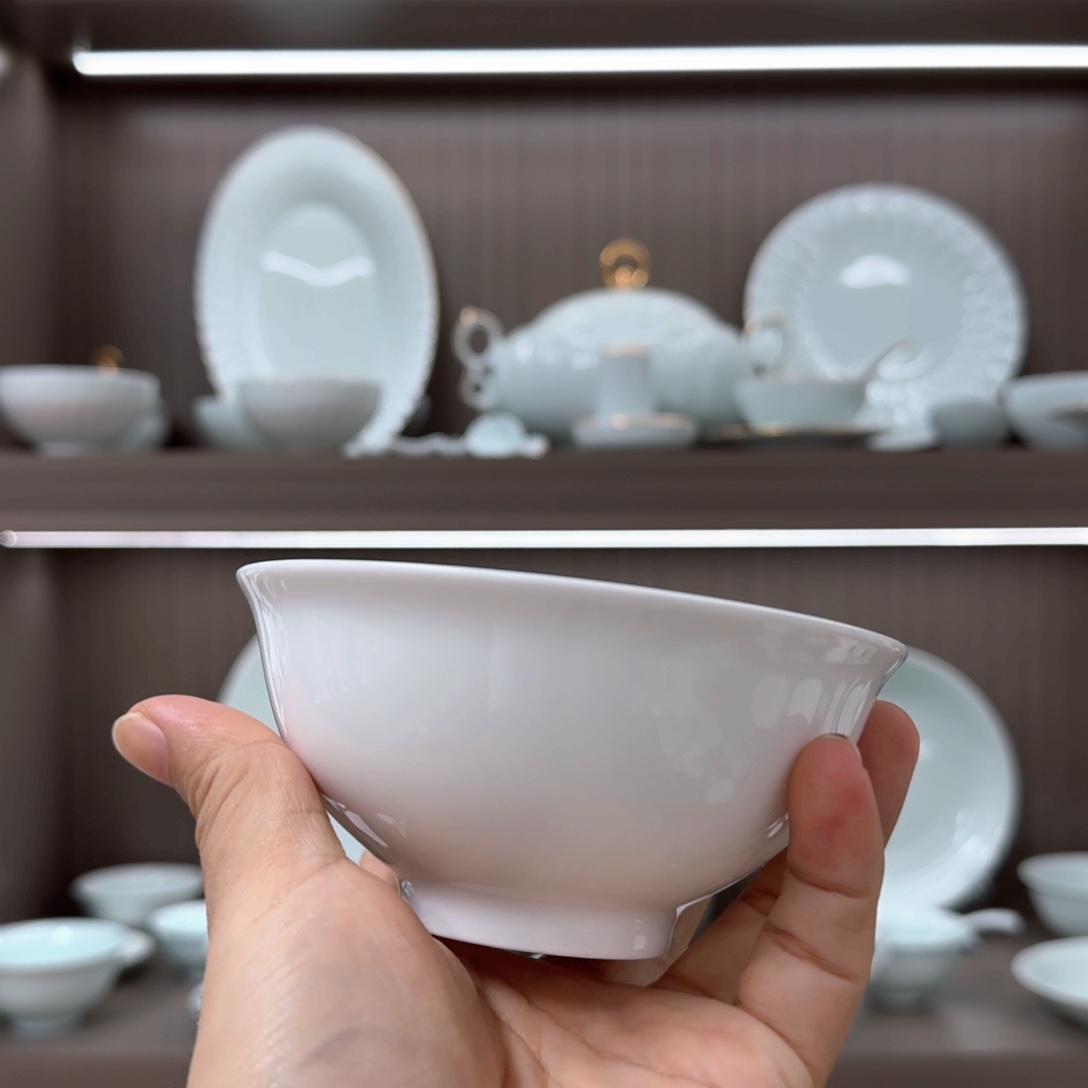 白瓷4.75寸碗5个碗