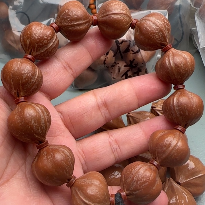 清***2手串橄榄核橄榄核原皮铁核