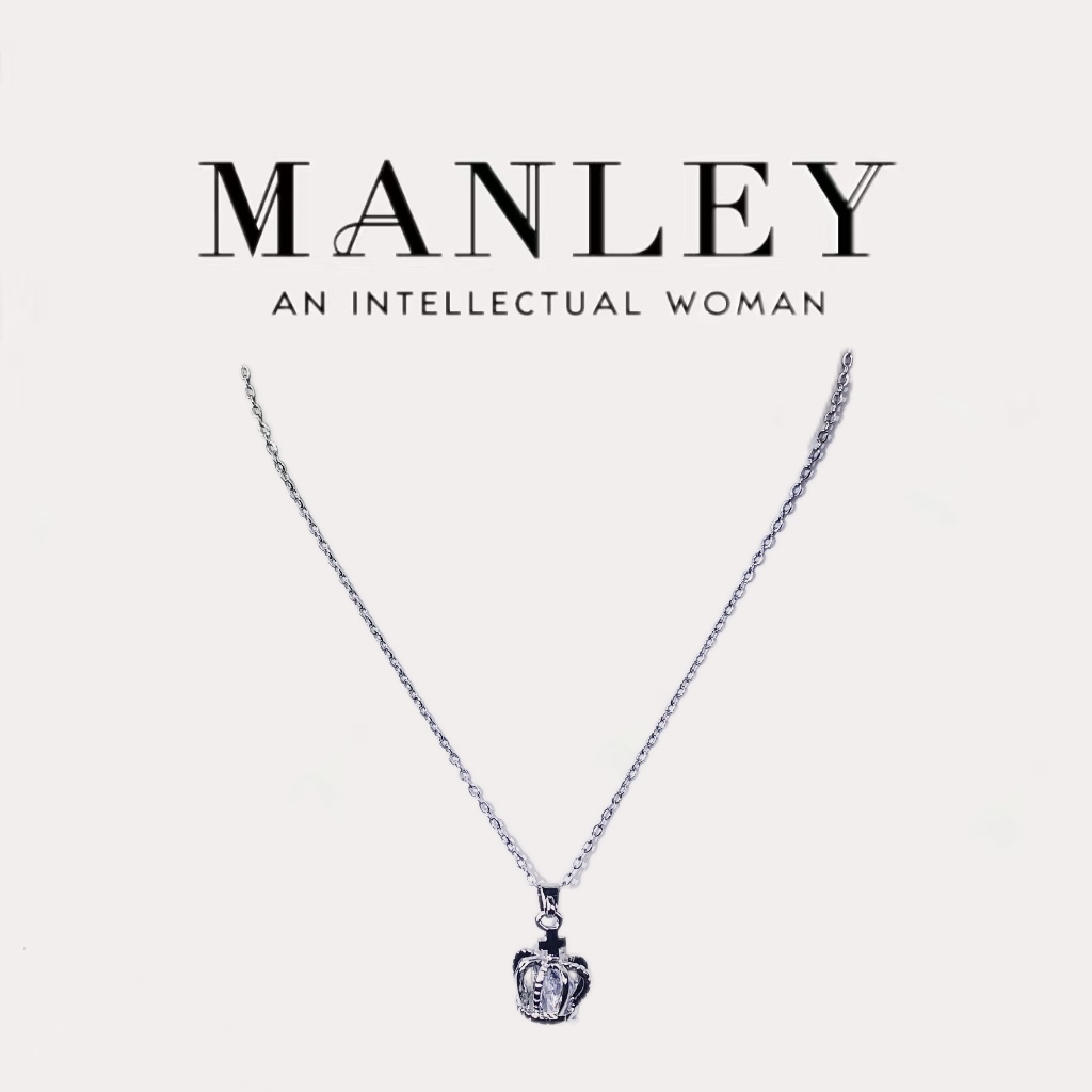 钛钢锆石项链 MANLEY钛钢项链气质轻奢银色时尚33