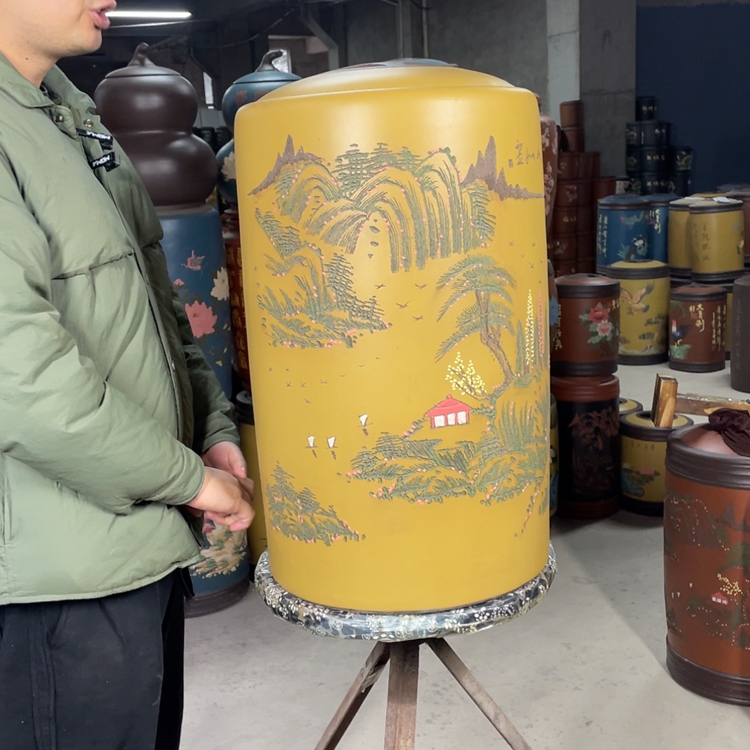 宜兴原矿紫砂茶叶罐