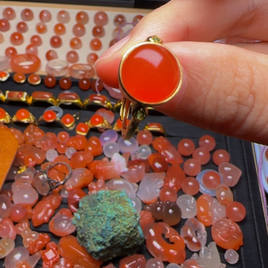 ****࿐南红玛瑙银S925镶嵌手链