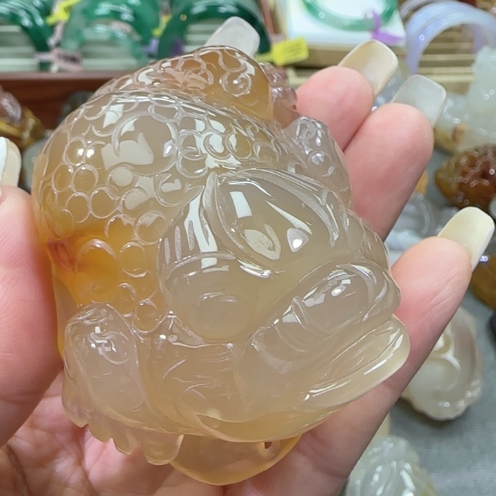 玛瑙/玉髓合金手把件