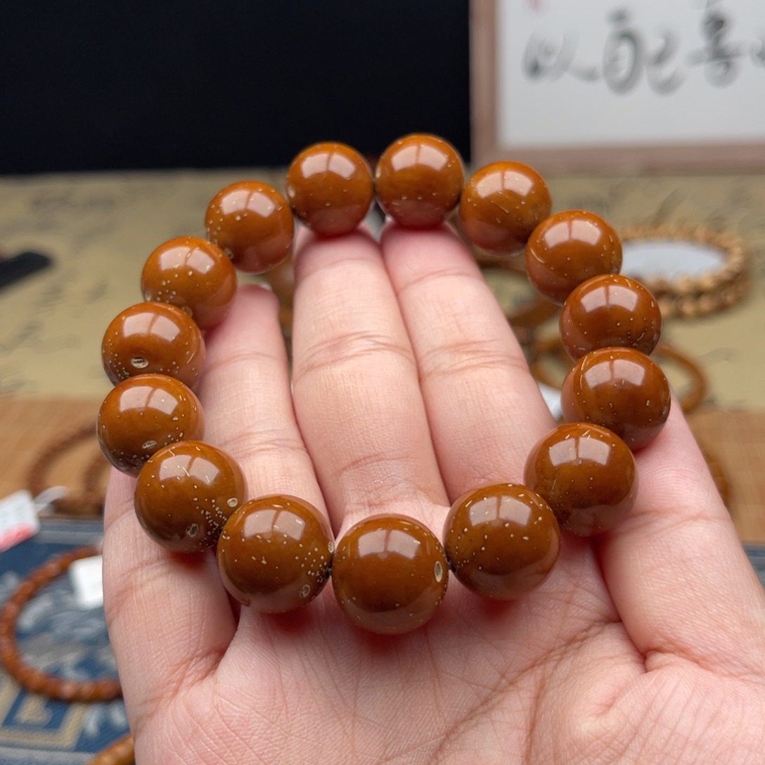 紫金鼠手串半实心光珠15➕