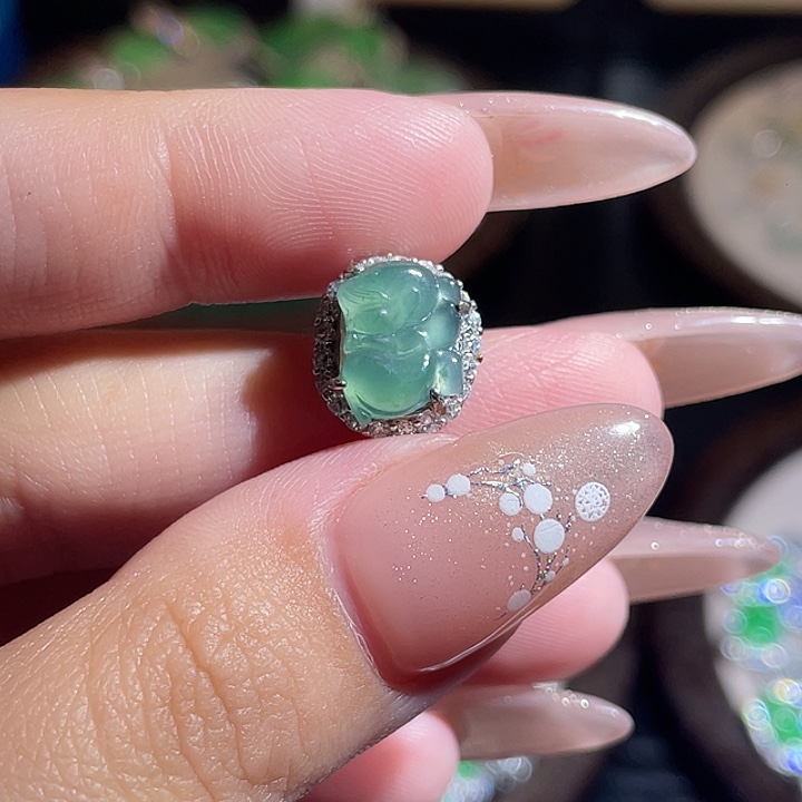 翡翠银S925镶嵌颈饰