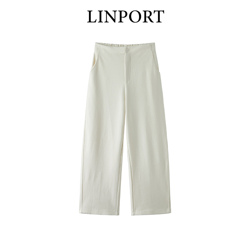 【云漫】气质百搭显瘦秋冬加厚慵懒高腰宽松休闲阔腿裤LB251237