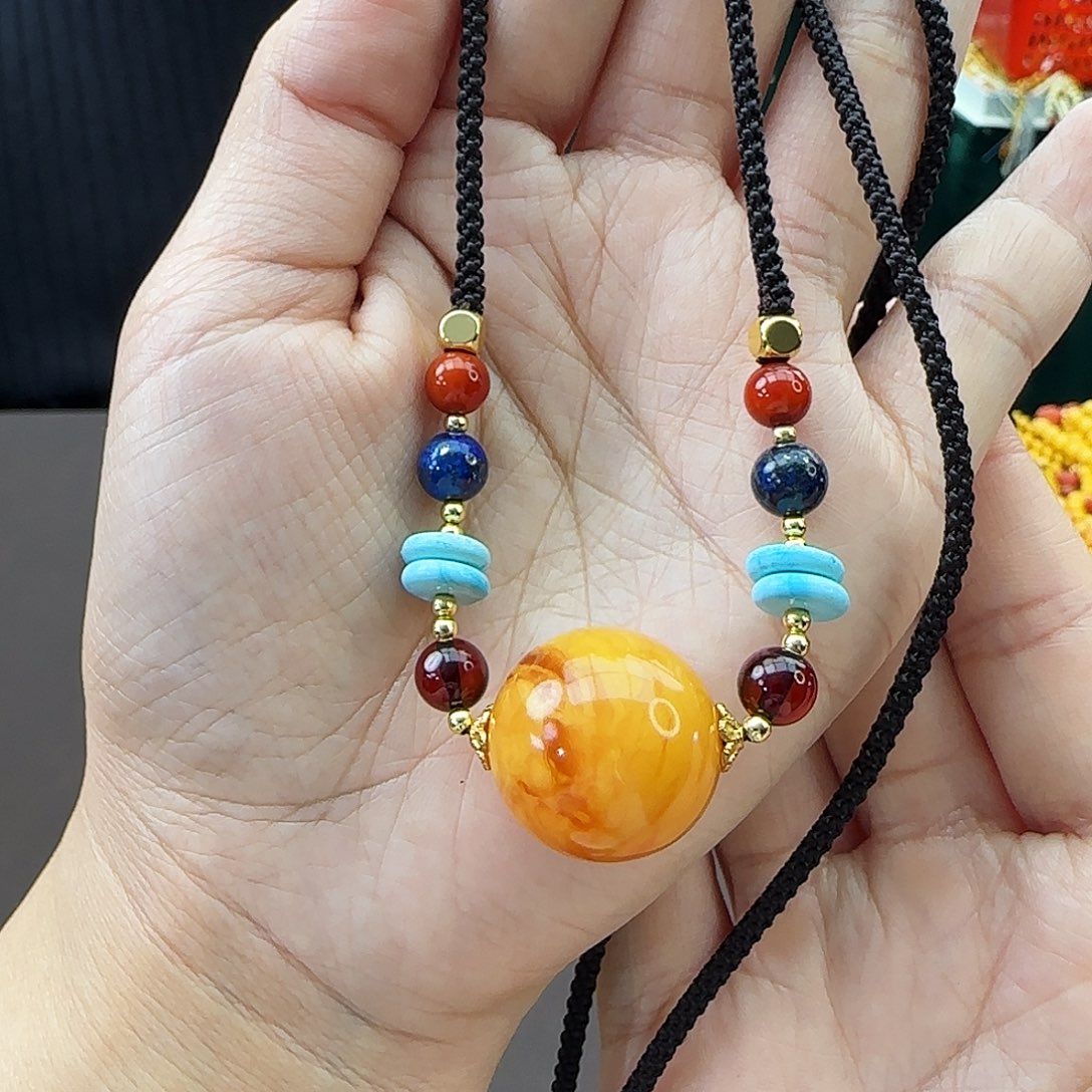 琥珀未镶嵌颈饰吊坠