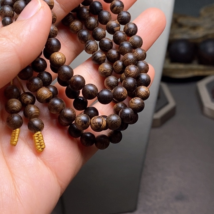 手串沉香越南芽庄黄棋楠瘤疤0.6×108