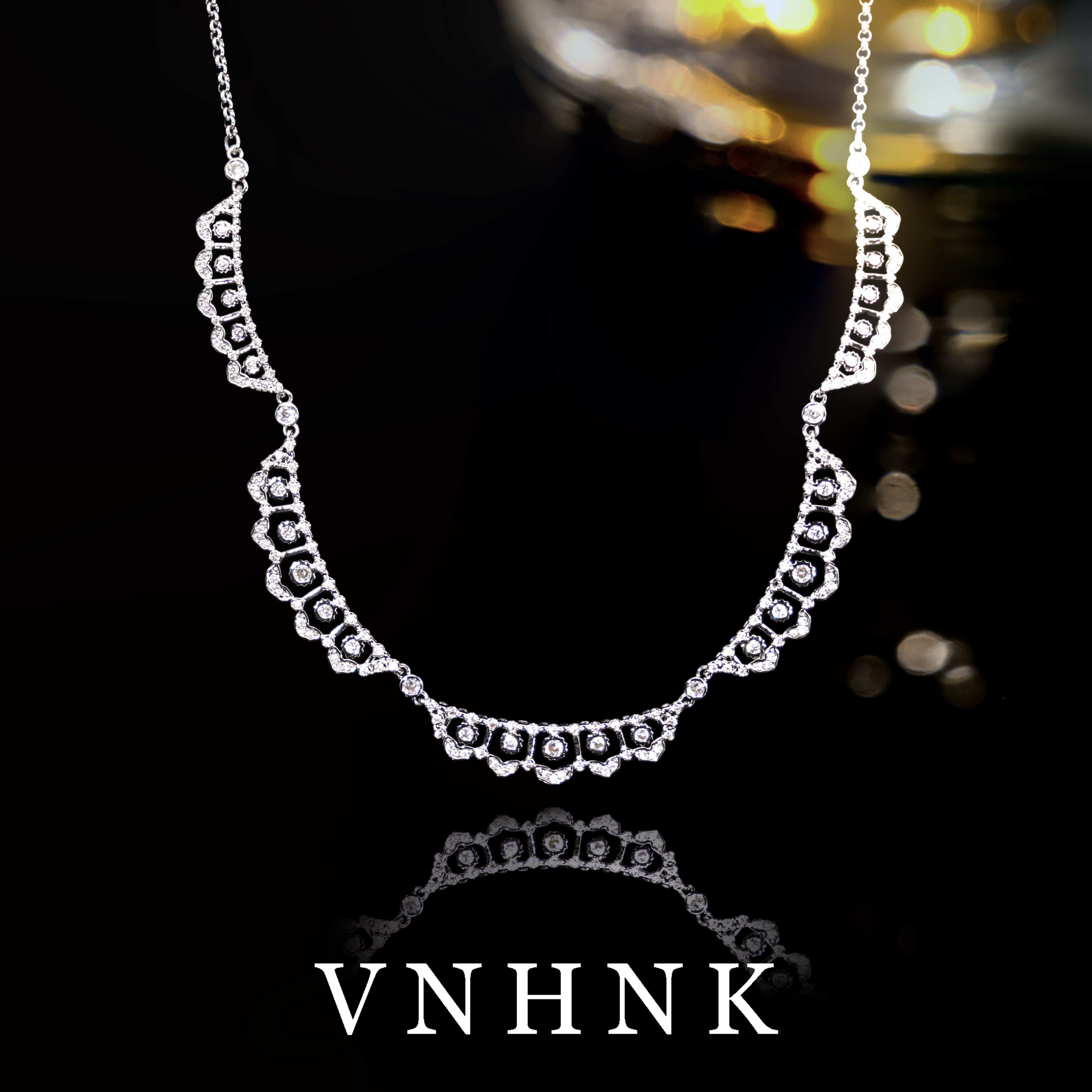 铜合金合成锆石项链 美可儿  M330   银色(50cm)时尚项链