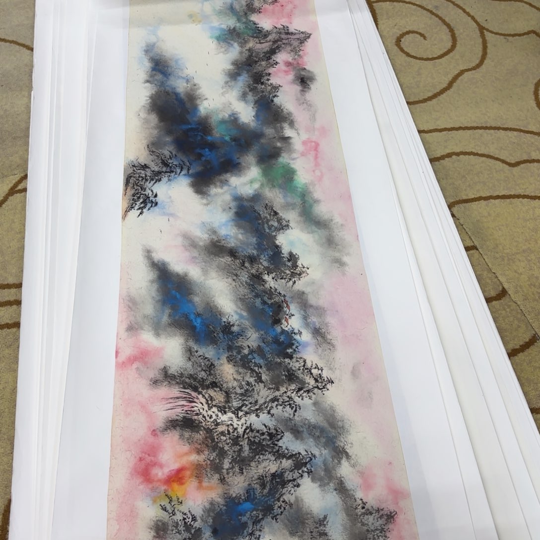 国画墨****画罗军小六条山水马