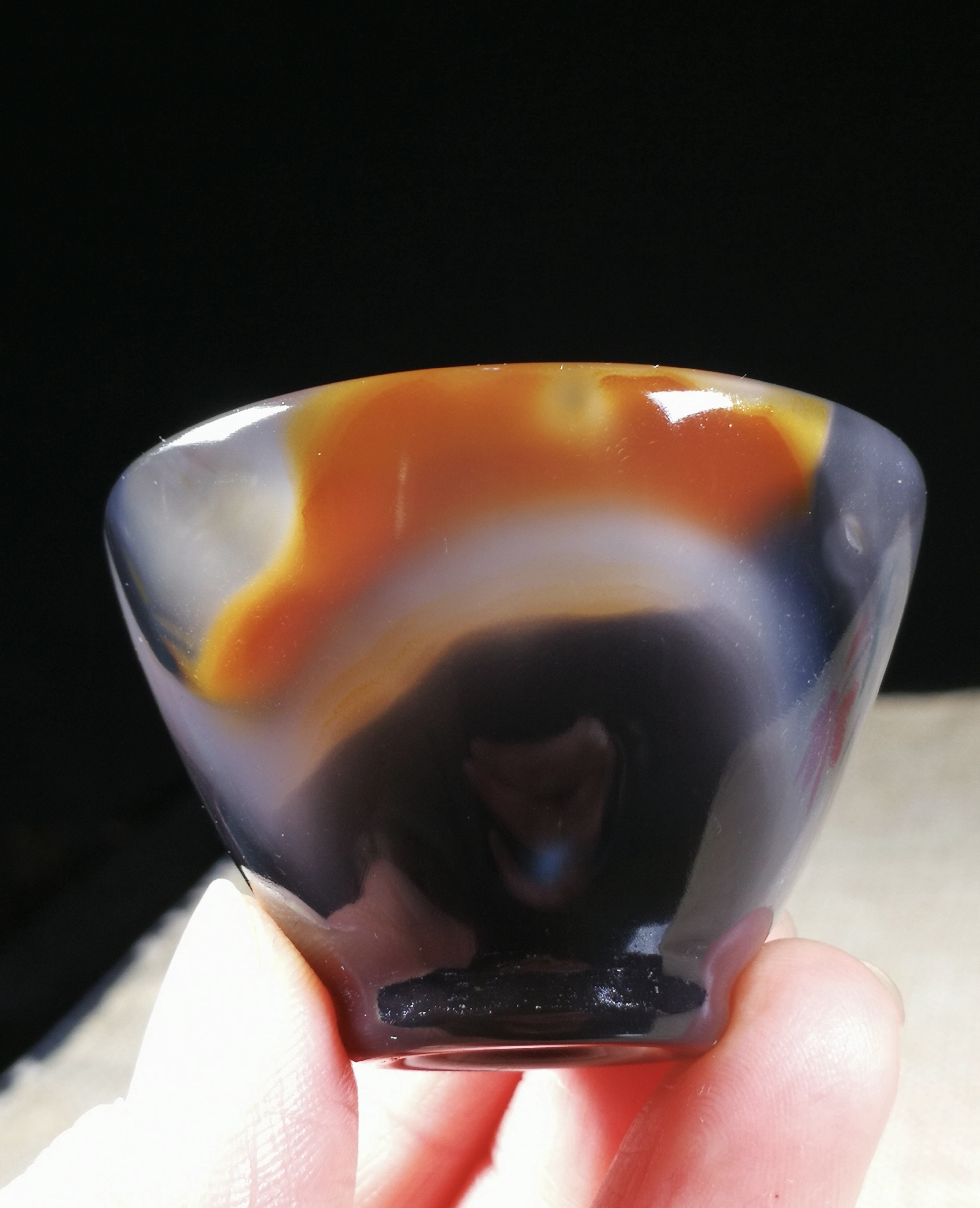 天然玛瑙茶杯巴西料